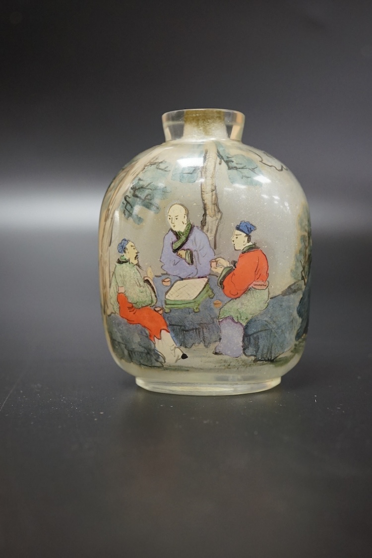 A Chinese inside-painted snuff bottle, 8cm high